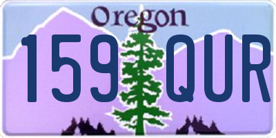 OR license plate 159QUR