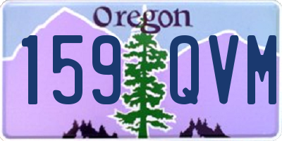 OR license plate 159QVM