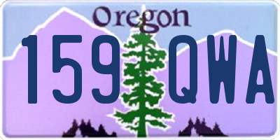 OR license plate 159QWA