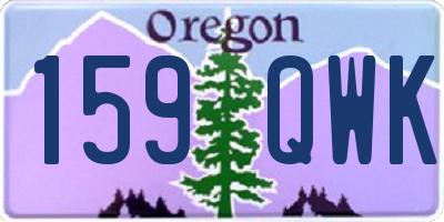 OR license plate 159QWK