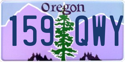 OR license plate 159QWY