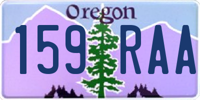 OR license plate 159RAA