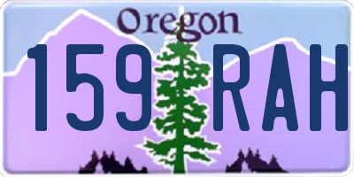 OR license plate 159RAH
