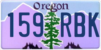 OR license plate 159RBK