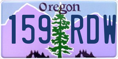 OR license plate 159RDW