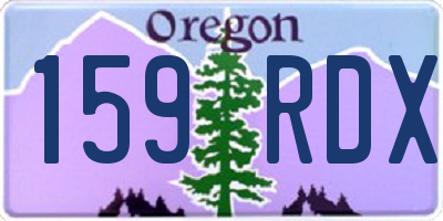 OR license plate 159RDX