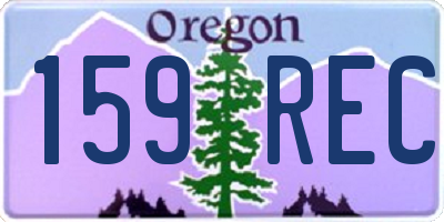 OR license plate 159REC
