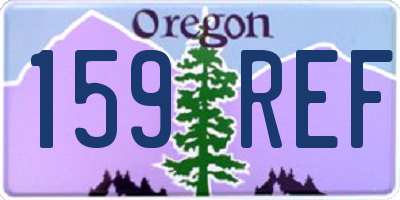 OR license plate 159REF