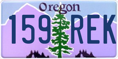 OR license plate 159REK