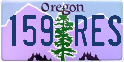 OR license plate 159RES