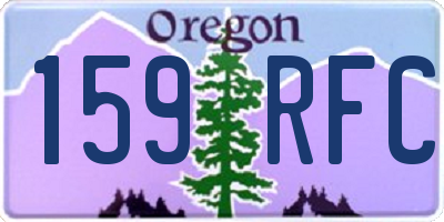 OR license plate 159RFC