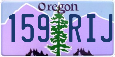 OR license plate 159RIJ
