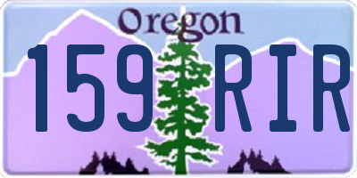 OR license plate 159RIR