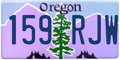 OR license plate 159RJW