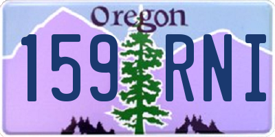 OR license plate 159RNI