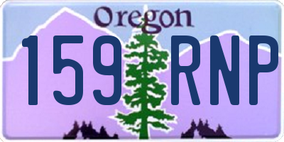 OR license plate 159RNP