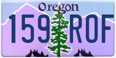 OR license plate 159ROF