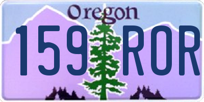 OR license plate 159ROR