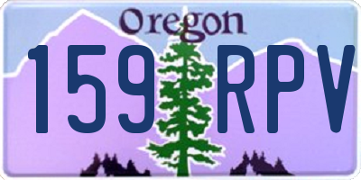 OR license plate 159RPV