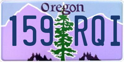 OR license plate 159RQI