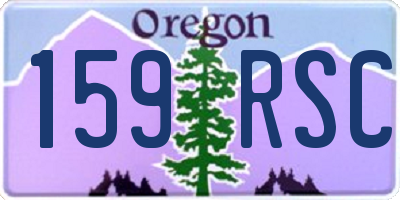 OR license plate 159RSC