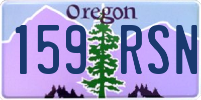 OR license plate 159RSN