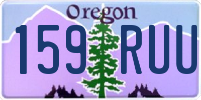 OR license plate 159RUU