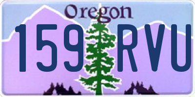 OR license plate 159RVU