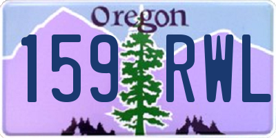 OR license plate 159RWL