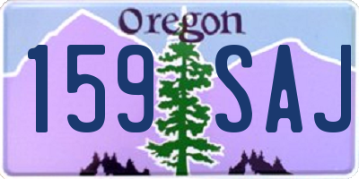 OR license plate 159SAJ
