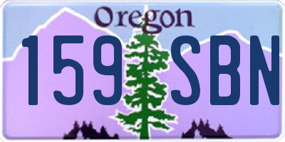 OR license plate 159SBN