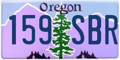 OR license plate 159SBR
