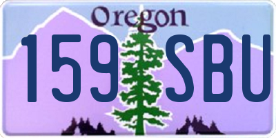 OR license plate 159SBU