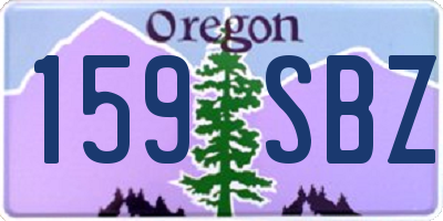 OR license plate 159SBZ
