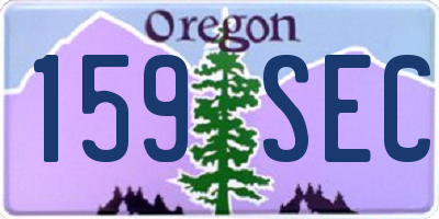 OR license plate 159SEC