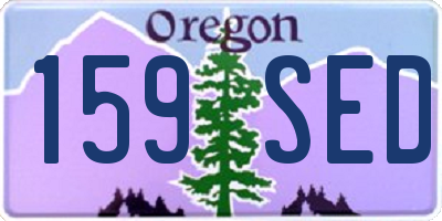 OR license plate 159SED