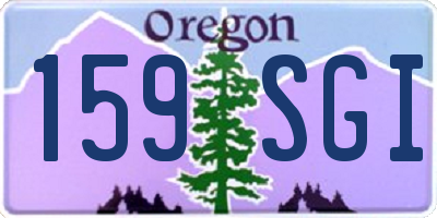 OR license plate 159SGI