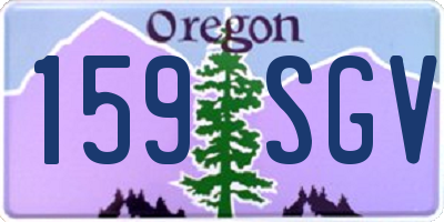 OR license plate 159SGV