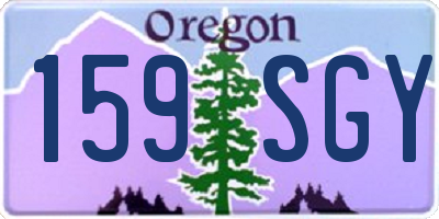 OR license plate 159SGY