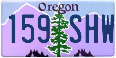 OR license plate 159SHW