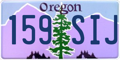 OR license plate 159SIJ