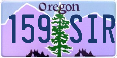OR license plate 159SIR