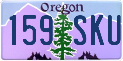 OR license plate 159SKU