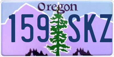 OR license plate 159SKZ