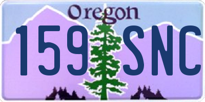 OR license plate 159SNC