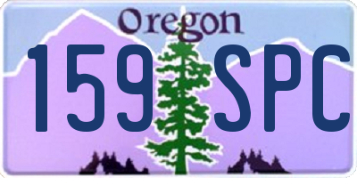 OR license plate 159SPC