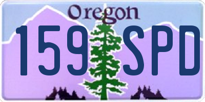 OR license plate 159SPD