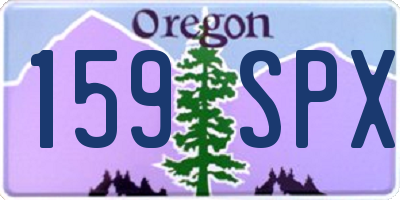 OR license plate 159SPX