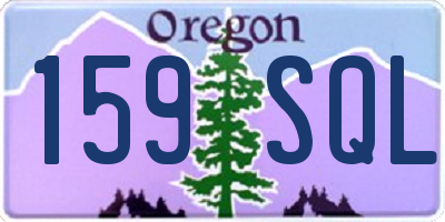 OR license plate 159SQL