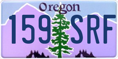 OR license plate 159SRF